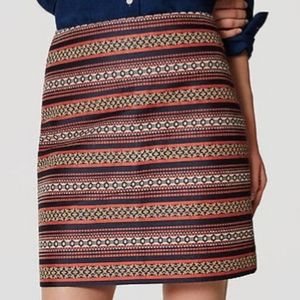 NWOT Ann Taylor Vibrant Boheme Shift Moroccan Inspired Print Mini Skirt